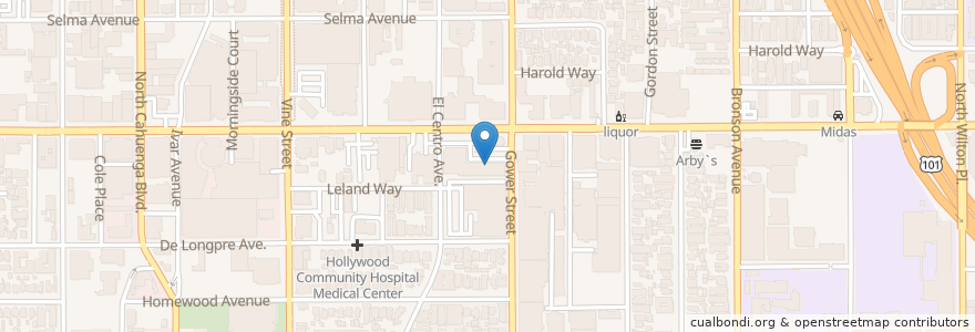 Mapa de ubicacion de Kebab Daddy en Amerika Syarikat, California, Los Angeles County, Los Angeles.