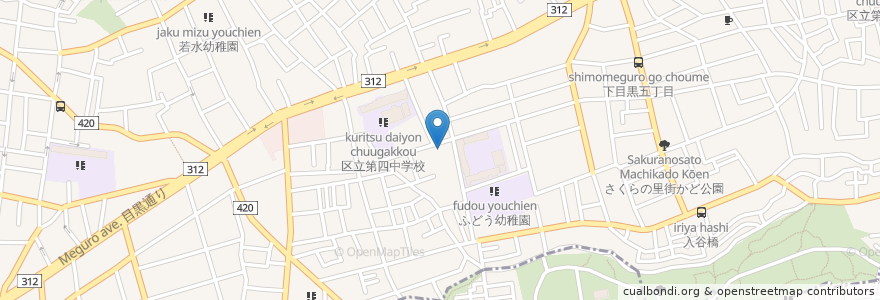 Mapa de ubicacion de ネパール大使館 en Giappone, Tokyo, 目黒区.