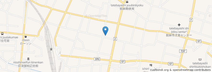 Mapa de ubicacion de やきとり道場 en 일본, 군마현, 館林市.