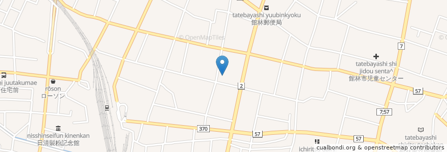 Mapa de ubicacion de 白薔薇 en Japan, Präfektur Gunma, 館林市.