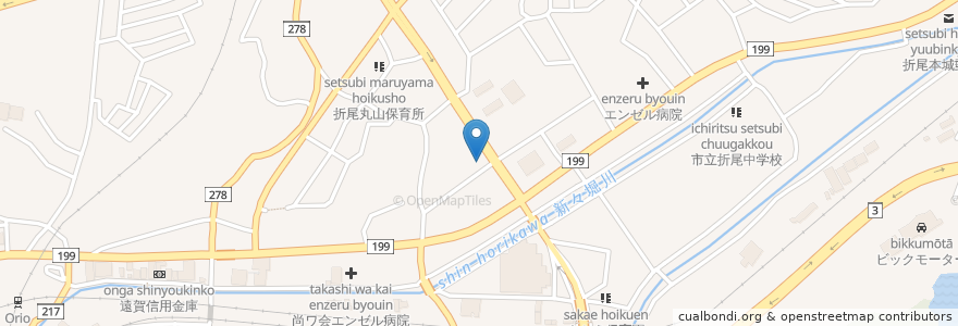 Mapa de ubicacion de 北九州市八幡西区折尾出張所 en اليابان, محافظة فوكوكا, 北九州市, 八幡西区.