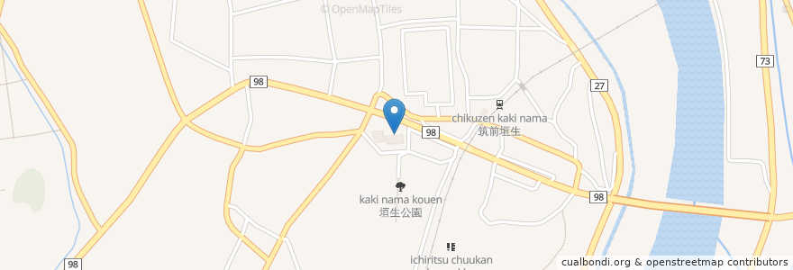 Mapa de ubicacion de 中間市地域交流センター en ژاپن, 福岡県, 中間市.