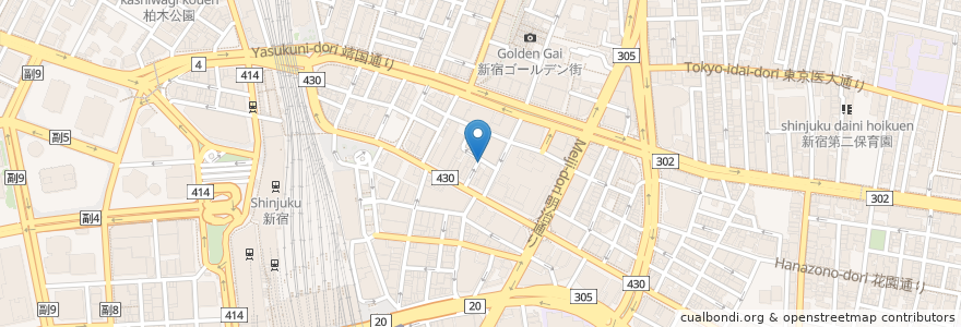 Mapa de ubicacion de 王ろじ en Japan, 東京都, 新宿区.