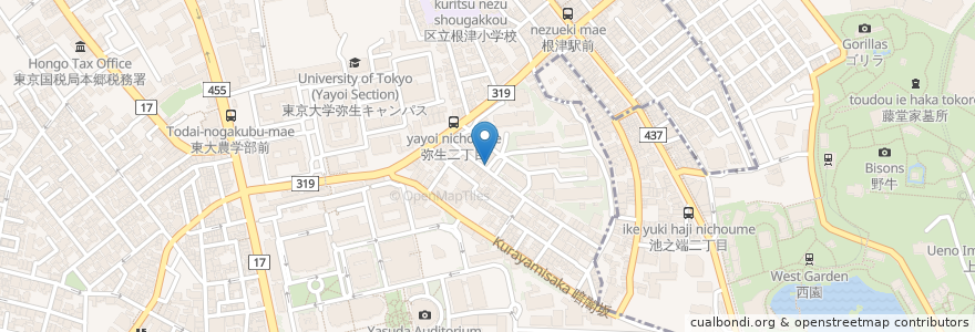 Mapa de ubicacion de Visitor parking en Japonya, 東京都, 文京区.