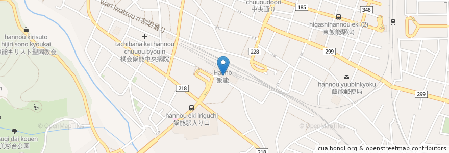 Mapa de ubicacion de 日高屋 en Giappone, Prefettura Di Saitama, 飯能市.