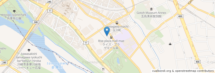 Mapa de ubicacion de 創作和食Kazuki en Japão, Tóquio, 世田谷区.