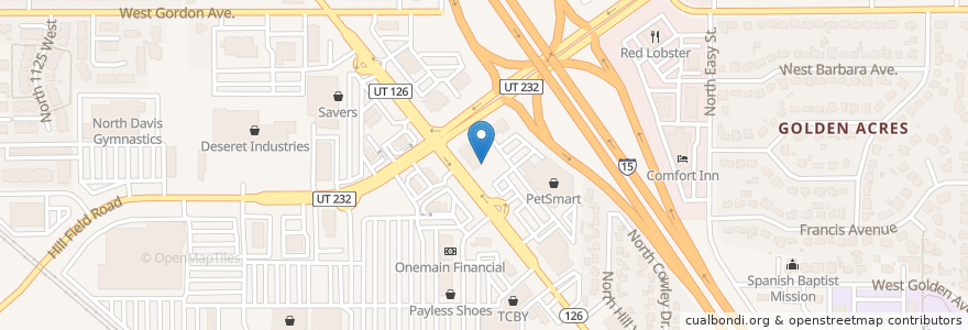Mapa de ubicacion de Layton Smiles Dentistry en Stati Uniti D'America, Utah, Davis County, Layton.