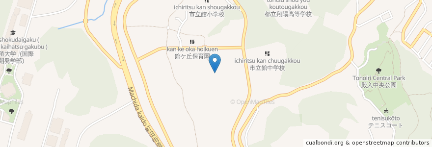 Mapa de ubicacion de 館ケ丘クリニック en Giappone, Tokyo, 八王子市.