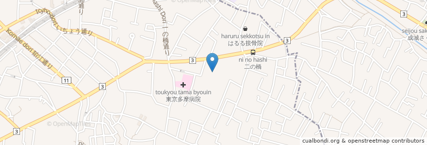 Mapa de ubicacion de 星乃珈琲店 ニトリ狛江SC店 en Japón, Tokio, Komae.