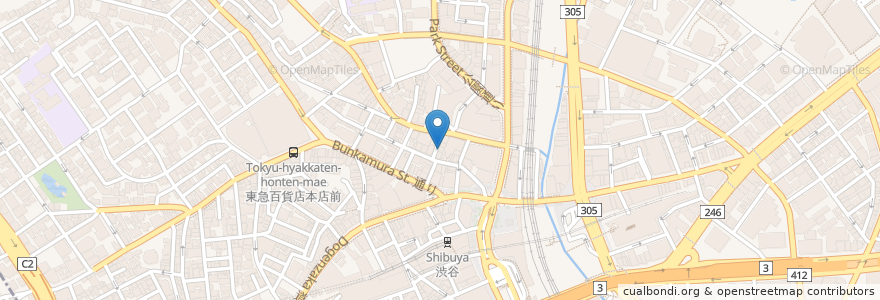 Mapa de ubicacion de Genki Sushi’s en Giappone, Tokyo, Shibuya.