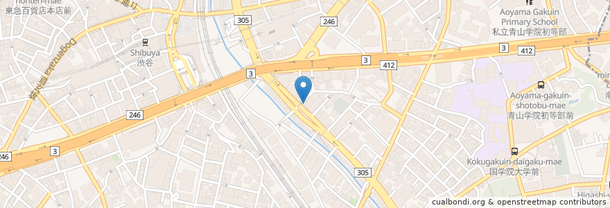 Mapa de ubicacion de はなまるうどん明治通り en Japon, Tokyo, 渋谷区.