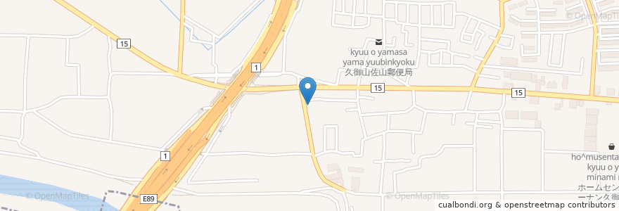 Mapa de ubicacion de 京都夜間どうぶつ診療所 en Japón, Prefectura De Kioto, 久世郡, 久御山町.