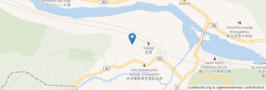 Mapa de ubicacion de 栗栖神社 en اليابان, 京都府, 相楽郡, 笠置町.