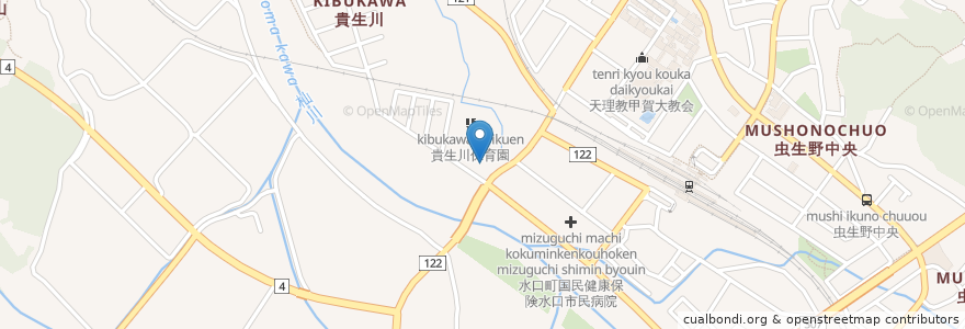 Mapa de ubicacion de 馬場歯科医院 en Japan, Shiga Prefecture, Koka.