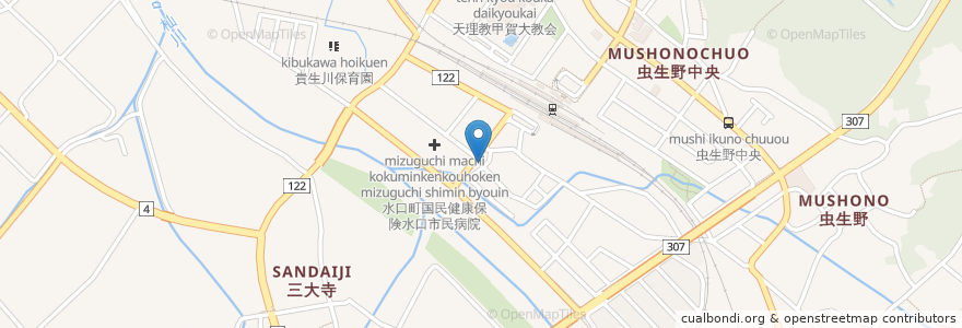 Mapa de ubicacion de 甲賀薬局 貴生川店 en Япония, Сига, 甲賀市.