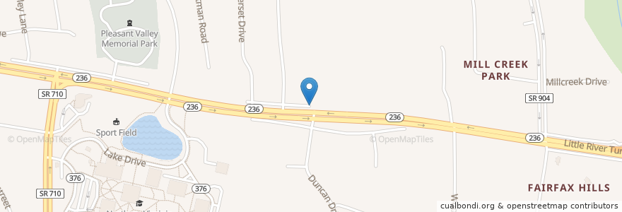 Mapa de ubicacion de Calvary Church of the Nazarene en 美利坚合众国/美利堅合眾國, 弗吉尼亚州 / 維吉尼亞州 / 維珍尼亞州, Fairfax County, Annandale.