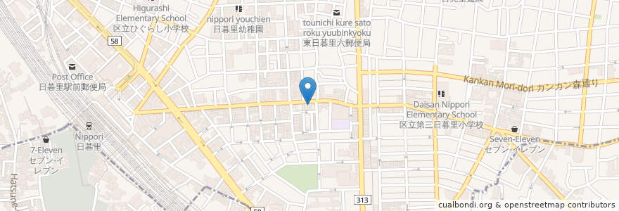 Mapa de ubicacion de 二葉屋 en 일본, 도쿄도, 다이토구.