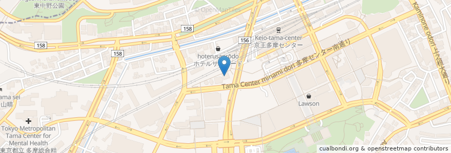 Mapa de ubicacion de 多摩センターレディースクリニック en Japonya, 東京都, 多摩市.