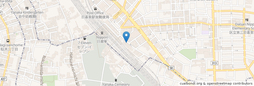 Mapa de ubicacion de 麺屋 ふじ田 en 일본, 도쿄도, 다이토구.