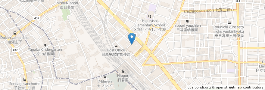 Mapa de ubicacion de 六文そば 日暮里第1号店 en Япония, Токио, Тайто.