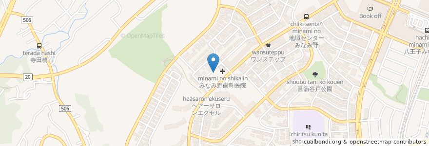 Mapa de ubicacion de ウエルシア薬局 en ژاپن, 東京都, 八王子市.