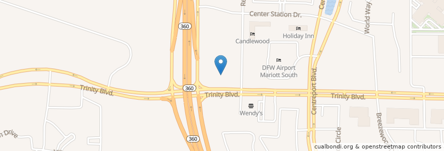 Mapa de ubicacion de Pizza Hut Express en Estados Unidos Da América, Texas, Tarrant County, Fort Worth.