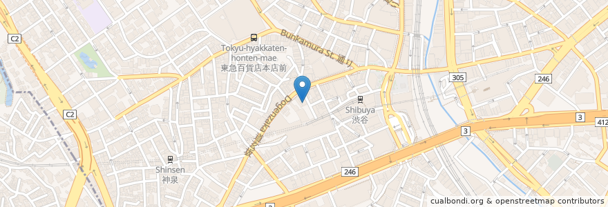 Mapa de ubicacion de Katsuya Shibuya en 일본, 도쿄도, 시부야구.