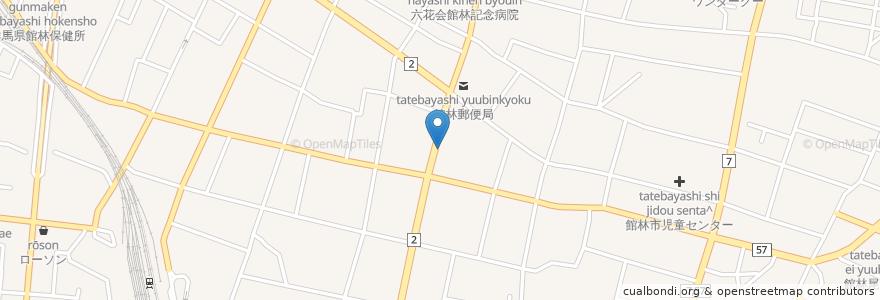 Mapa de ubicacion de 迎賓館 en Japón, Prefectura De Gunma, 館林市.