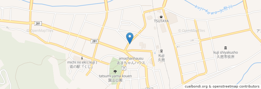 Mapa de ubicacion de 寿々㐂 en ژاپن, 岩手県, 久慈市.