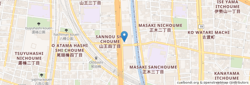 Mapa de ubicacion de カフェ ヨシノ en Japão, 愛知県, Nagoia, 中川区.