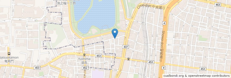 Mapa de ubicacion de Yakiniku Ueno Taishoen en 일본, 도쿄도, 다이토구.