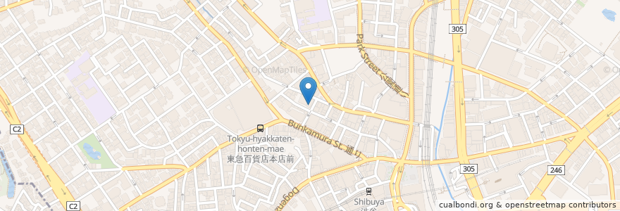 Mapa de ubicacion de Fufu Tei BBQ en Japon, Tokyo, 渋谷区.