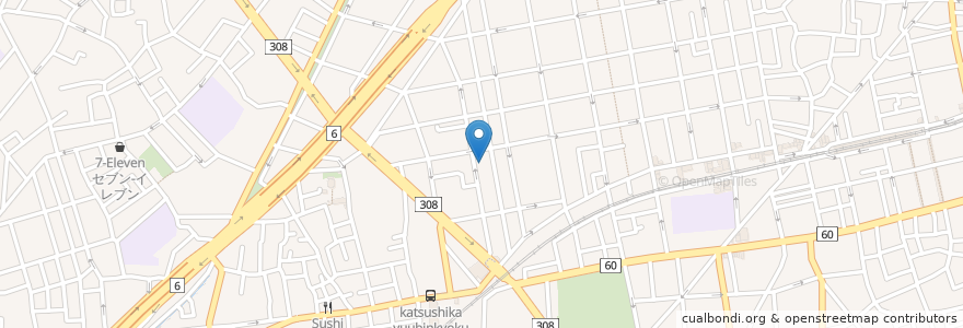 Mapa de ubicacion de 富の湯 en Япония, Токио, Кацусика.