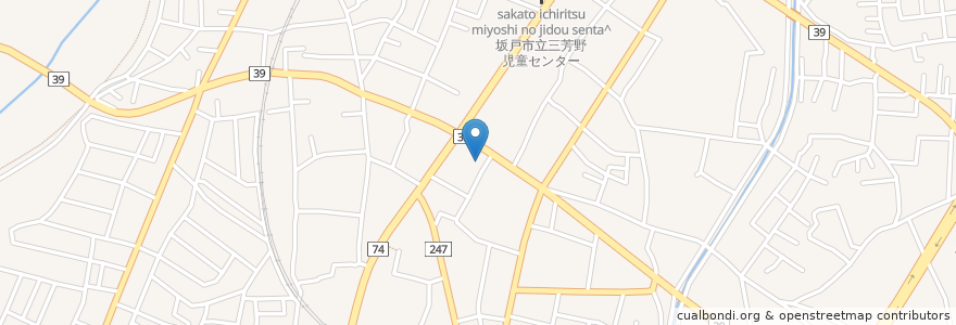 Mapa de ubicacion de 越の湯(廃業) en Japan, Präfektur Saitama, 坂戸市.
