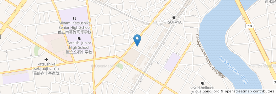 Mapa de ubicacion de 成弘湯 en اليابان, 東京都, 葛飾区.