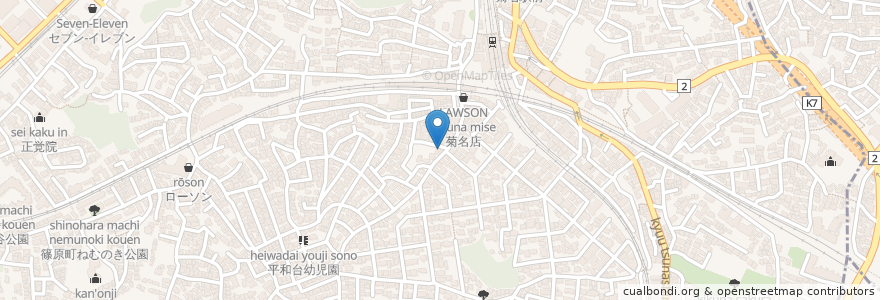 Mapa de ubicacion de クニオデンタルクリニック en Япония, Канагава, Йокогама, Кохоку.