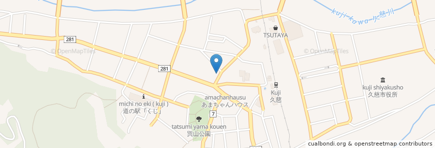 Mapa de ubicacion de ステップワールド en Japan, Präfektur Iwate, 久慈市.