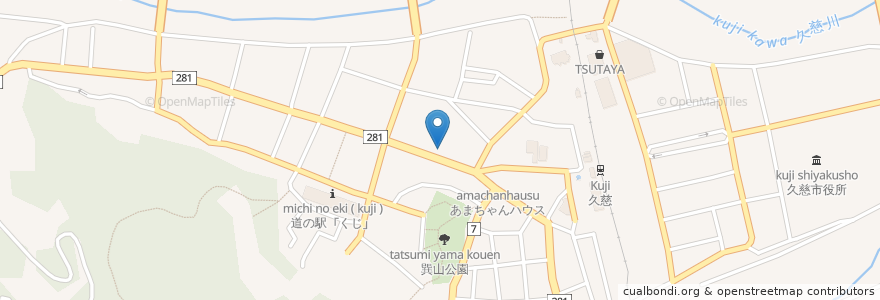 Mapa de ubicacion de しあわせSUN en Japón, Prefectura De Iwate, 久慈市.