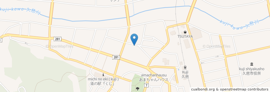 Mapa de ubicacion de スナック遊 en Japan, Präfektur Iwate, 久慈市.
