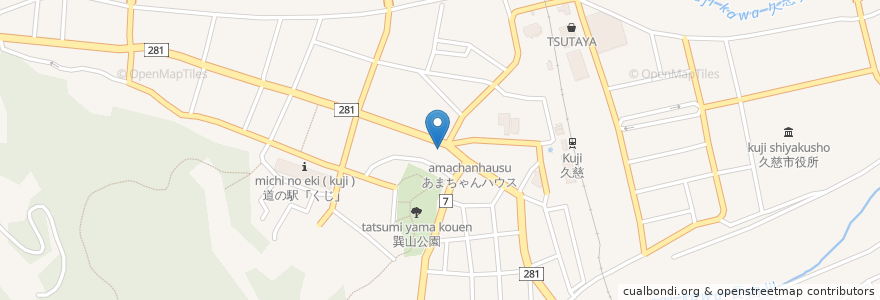 Mapa de ubicacion de SAGAピアノ教室 en 日本, 岩手県, 久慈市.