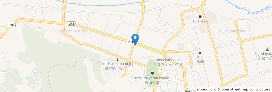 Mapa de ubicacion de NANAMARINI COFFEE en Jepun, 岩手県, 久慈市.