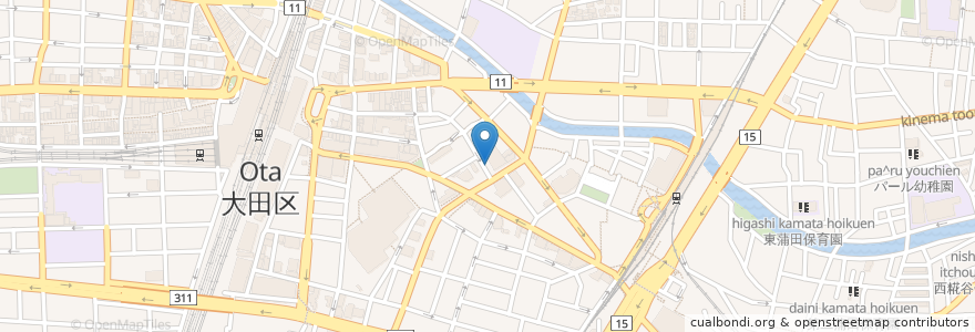 Mapa de ubicacion de とんかつ 丸一 en Japan, 東京都, 大田区.