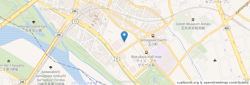 Mapa de ubicacion de シナボン en Japonya, 東京都, 世田谷区.