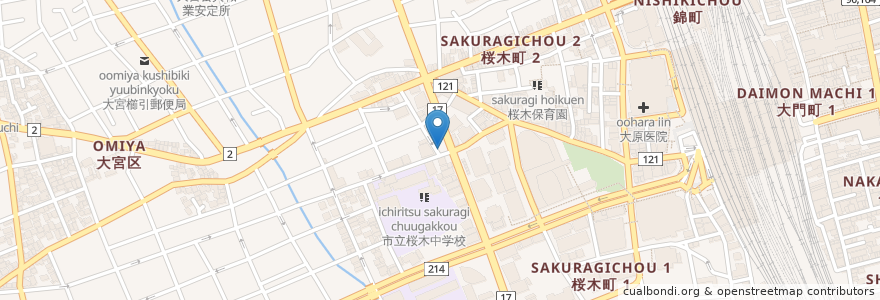 Mapa de ubicacion de 鈴木歯科医院 en ژاپن, 埼玉県, さいたま市, 大宮区.