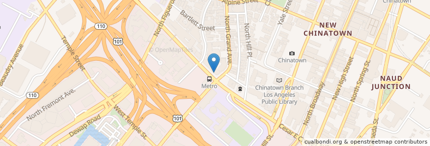 Mapa de ubicacion de Papa John's en Stati Uniti D'America, California, Los Angeles County, Los Angeles.