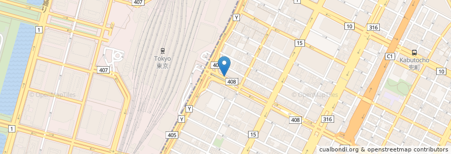 Mapa de ubicacion de 郵便ポスト en ژاپن, 東京都, 中央区.
