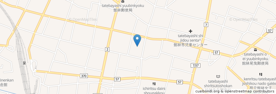 Mapa de ubicacion de GLITTER en Япония, Гумма, 館林市.