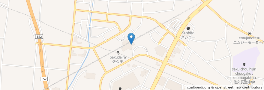 Mapa de ubicacion de Cosmos Café en Japonya, 長野県, 佐久市.