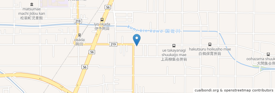 Mapa de ubicacion de おかだ歯科クリニック en 일본, 에히메현, 伊予郡, 松前町.