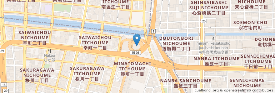 Mapa de ubicacion de 湊町ＰＡ en Japan, Osaka Prefecture, Osaka.